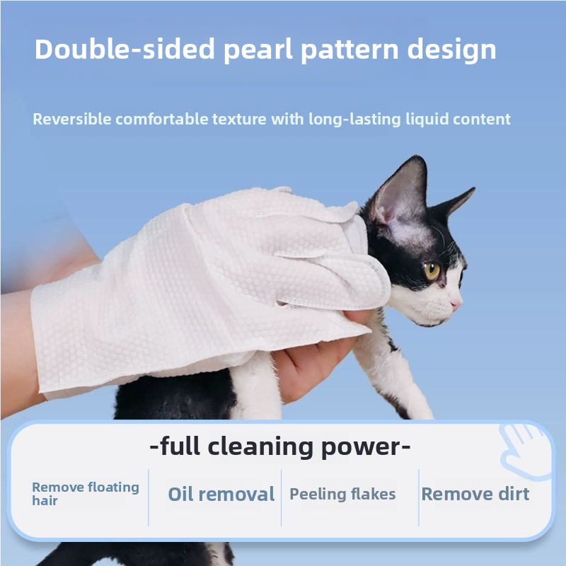 Pet cleaning gloves