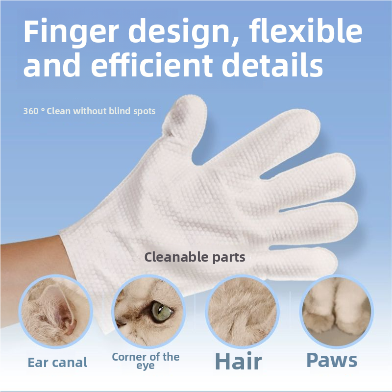 Pet cleaning gloves