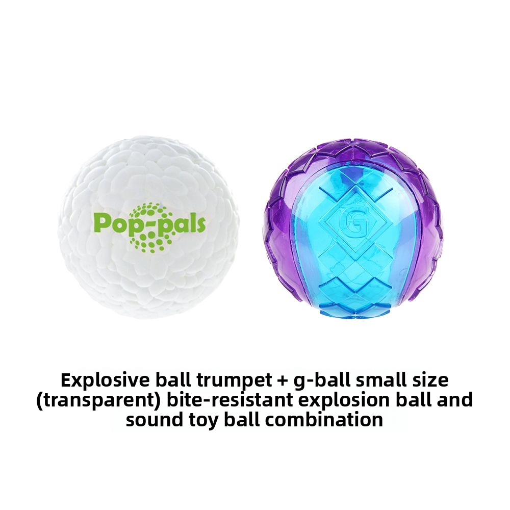 Popping ball dog toy